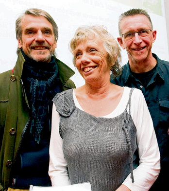 Jeremy Irons attends the launch of the Sli Eile farm project in Cork, Ireland